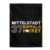 Mittelstadt 37 Buffalo Hockey Velveteen Plush Blanket