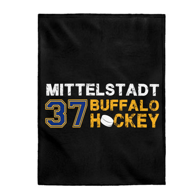 Mittelstadt 37 Buffalo Hockey Velveteen Plush Blanket