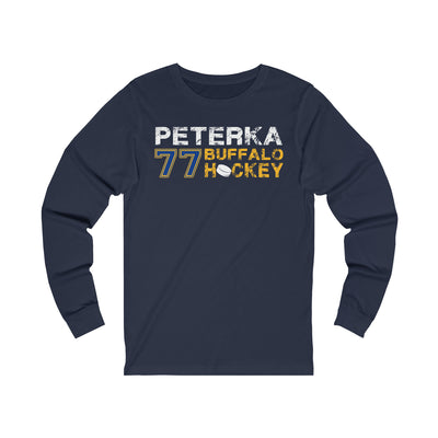 Peterka 77 Buffalo Hockey Unisex Jersey Long Sleeve Shirt