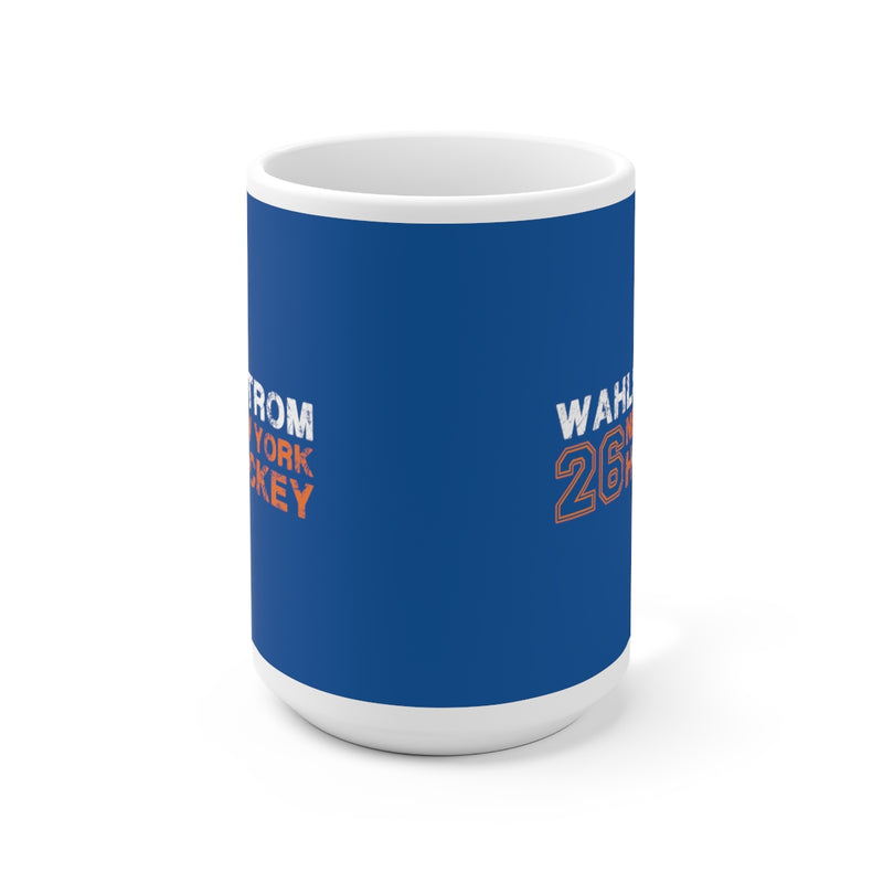 Wahlstrom 26 New York Hockey Ceramic Coffee Mug In Blue, 15oz