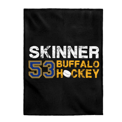 Skinner 53 Buffalo Hockey Velveteen Plush Blanket