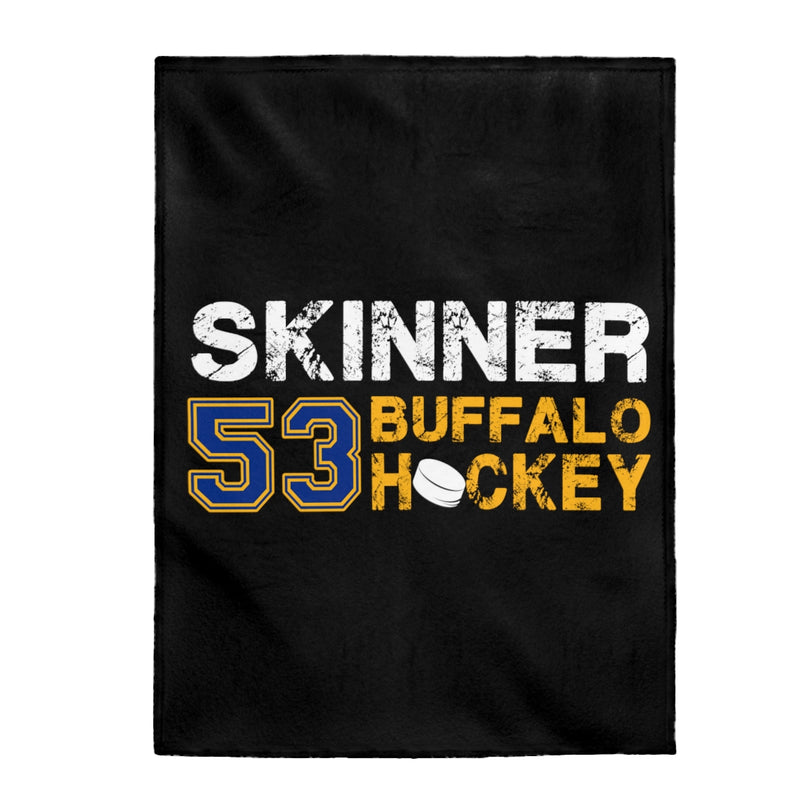 Skinner 53 Buffalo Hockey Velveteen Plush Blanket