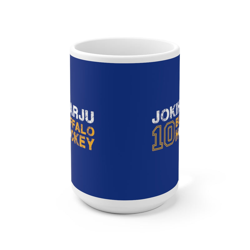 Jokiharju 10 Buffalo Hockey Ceramic Coffee Mug In Royal Blue, 15oz