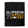 Olofsson 71 Buffalo Hockey Velveteen Plush Blanket