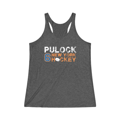 Pulock 6 New York Hockey Women's Tri-Blend Racerback Tank Top