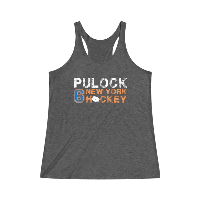 Pulock 6 New York Hockey Women's Tri-Blend Racerback Tank Top