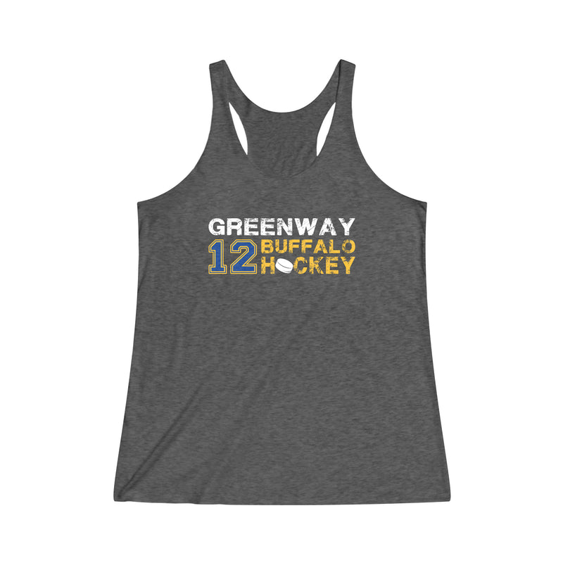 Greenway 12 Buffalo Hockey Women's Tri-Blend Racerback Tank Top