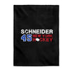 Schneider 45 New York Hockey Velveteen Plush Blanket