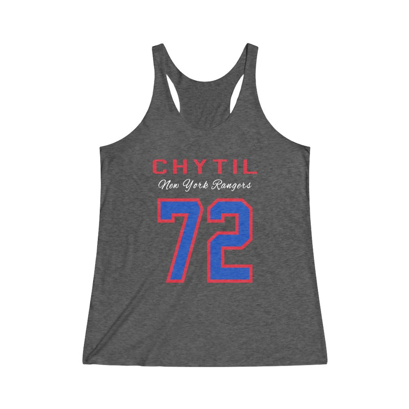 Chytil 72 New York Rangers Women's Tri-Blend Racerback Tank Top