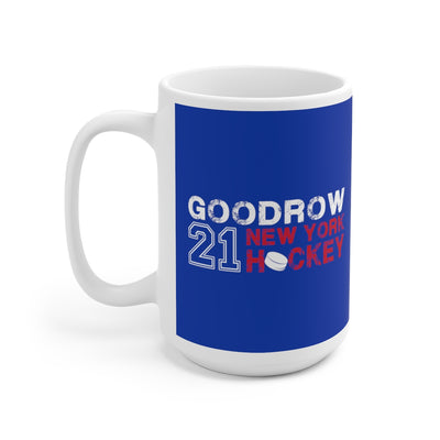 Goodrow 21 New York Hockey Ceramic Coffee Mug In Blue, 15oz