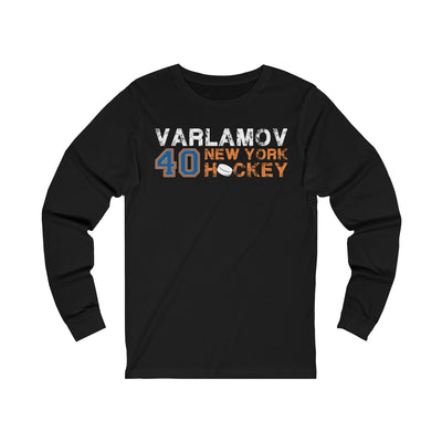 Varlamov 40 New York Hockey Unisex Jersey Long Sleeve Shirt