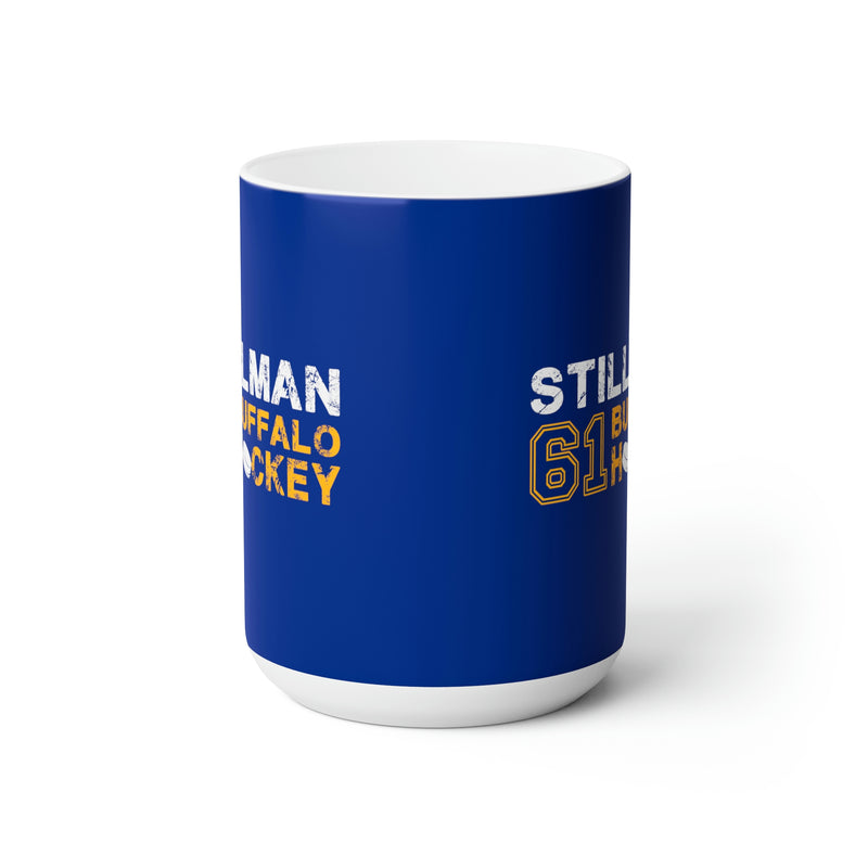 Stillman 61 Buffalo Hockey Ceramic Coffee Mug In Royal Blue, 15oz