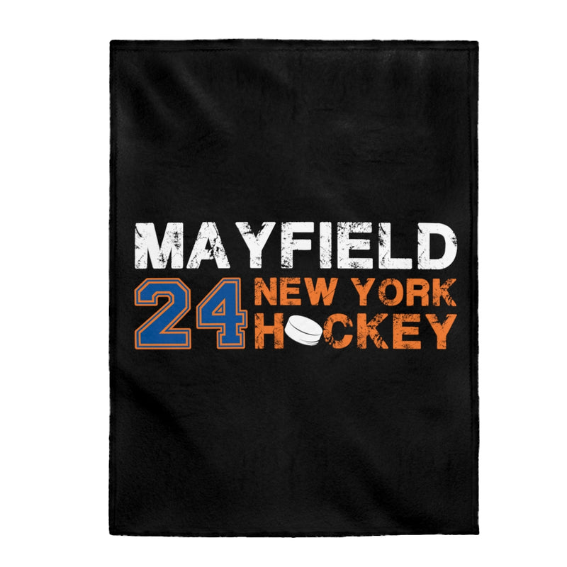 Mayfield 24 New York Hockey Velveteen Plush Blanket