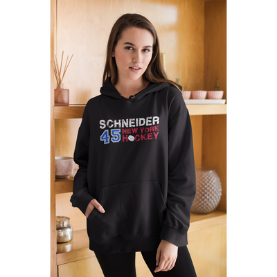 Schneider 45 New York Hockey Unisex Hooded Sweatshirt